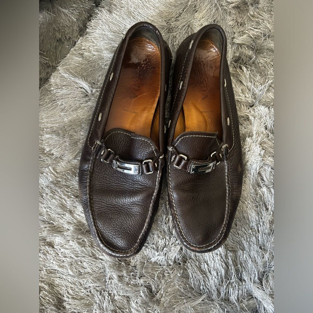 COPY - Prada Loafers logo flat driving shoes classic dress shoes y2k